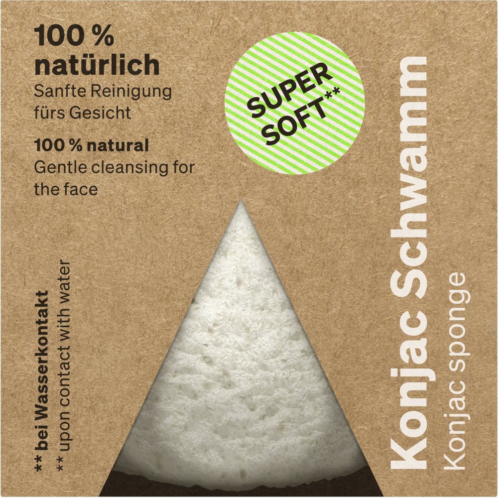 Hydrophil Konjac Schwamm