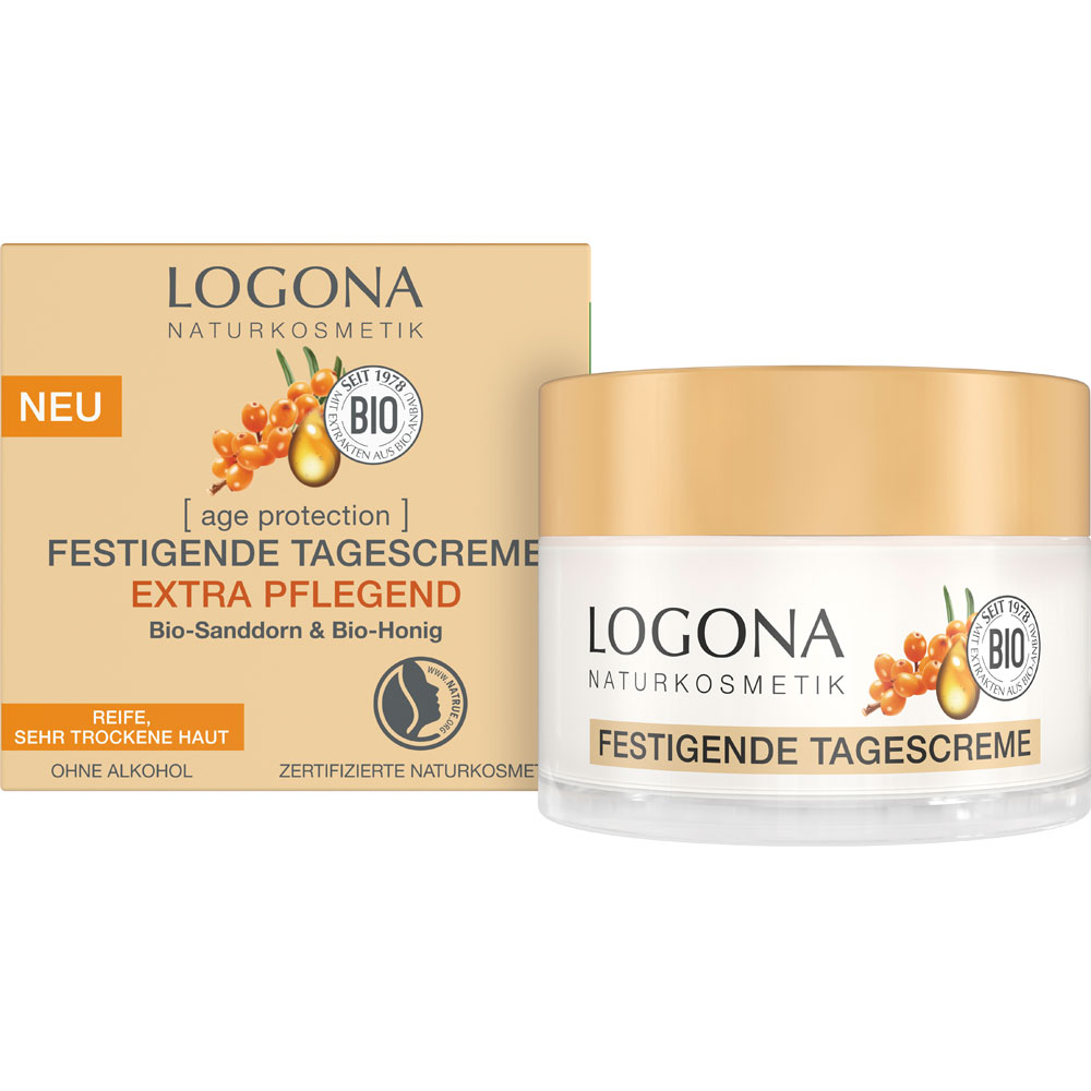 Logona AGE PROTECTION festigende Tagescreme extra pflegend Bio-Sanddorn & Bio-Honig